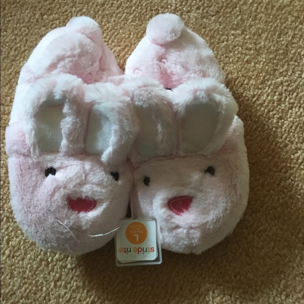 Girls Stride Rite Slipper Pink Bunny